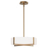 Maxim Lighting Dexter 15" LED Flush Mount/ Pendant Convertible Natural Aged Brass