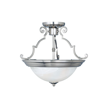 Maxim Lighting Essentials 2-Light Semi-Flush Mount Satin Nickel
