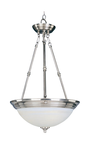 Maxim Lighting Essentials 3-Light Invert Bowl Pendant Satin Nickel
