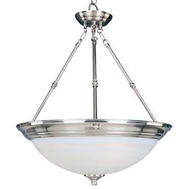 Maxim Lighting Essentials 3-Light Invert Bowl Pendant Satin Nickel