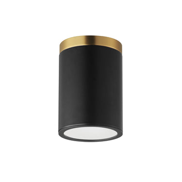 Maxim Lighting Dapper Flush Mount Black/Antique Brass