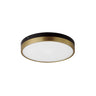 Maxim Lighting Dapper 12" LED Flush Mount Black/Antique Brass