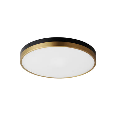 Maxim Lighting Dapper 16" LED Flush Mount Black/Antique Brass