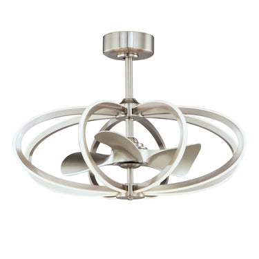 Maxim Lighting Solstice 8-Light WiFi-enabled LED Fandelight Satin Nickel