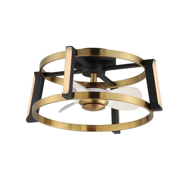 Maxim Lighting Darling 24" Wifi-Enabled LED Fandelight Black/Natural Aged Brass