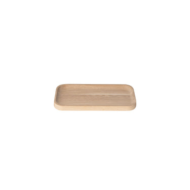 Natural Oak Small 4.9 x 9.9 in rectangular tray, product photo | OKU oak tray by Peter Lienhart for blomus