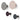 Wall Hooks Gunmetal Charcoal Set of 4 by blomus
