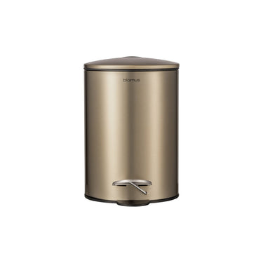 Brass Metallic pedal bin, product photo | TUBO by blomus