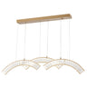 Finesse Decor Sanford Triple Chandelier Brushed Gold