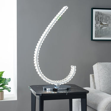 Finesse Decor Grace Crystal 16W Table Lamp Touch & Dimmable (R Chrome)