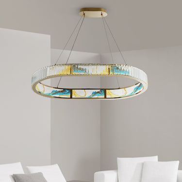 Finesse Decor Boeseman's Colorful Chandelier 1 Tier, Squoval