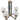 Finesse Decor Monachopsis Small Chandelier Gold and Black