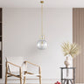 Finesse Decor Atlas 1 LED Light Pendant Crystal and Gold