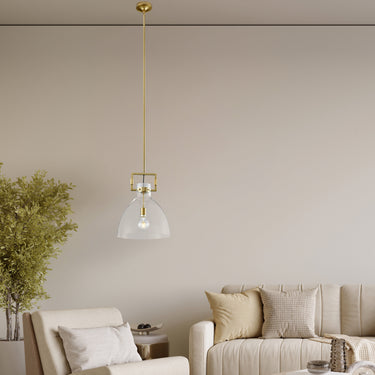 Finesse Decor Cronus Crystal LED 1 Light Pendant Gold