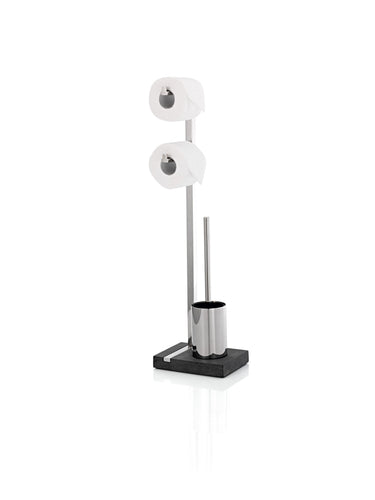 Toilet Butler Short Brush Holder 2 Roll Polished Blomus 68663