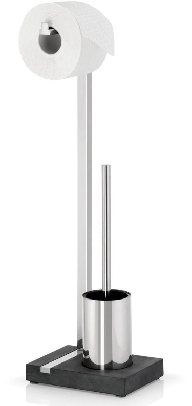 Toilet Butler Short Brush Holder 1 Roll Polished Blomus 68688