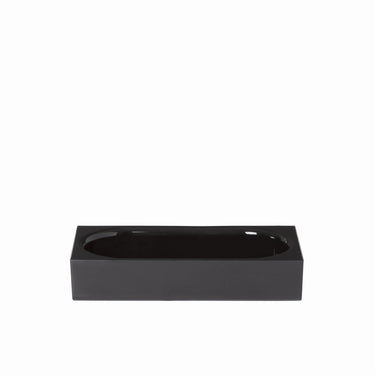Rectangular Black Acrylic storage tray, product photo | MODO by Nina Thöming for blomus