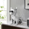 Finesse Decor French Bulldog Sitting Sculpture Chrome & Black