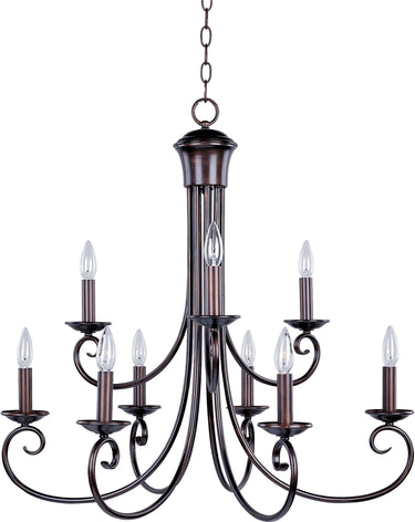 Maxim Lighting Loft 9-Light Chandelier Oil Rubbed Bronze