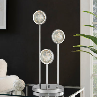 Finesse Decor Bubbling Glow Table Lamp Chrome