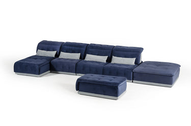 David Ferrari Daiquiri Italian Blue & Grey Modular Sectional Sofa