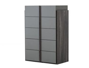 Nova Domus Lucia Italian Elm & Matte Grey Chest
