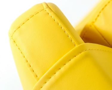 Modern Kenora Yellow Eco-Leather Accent Chair