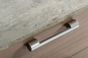 Nova Domus Boston Brown Oak & Brushed Stainless Steel Dresser