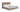 Nova Domus Boston Brown Oak & Brushed Stainless Steel Bed