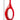 Finesse Decor Trombone Red Set of Two Vases
