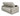 Lamod Italia Revers Italian Light Grey Leather Full Sofa Bed