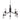 Stripe 31.75" 10-Light Chandelier - Matte Black by Elk 8150-MB-CL
