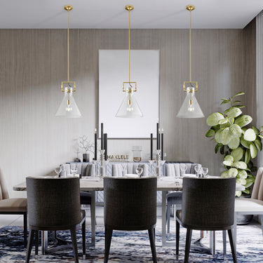Finesse Decor Helios 1 LED light Pendant Crystal & Gold