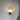 Nimbus wall light lit beside a dark paneled door, with dried flowers on a table