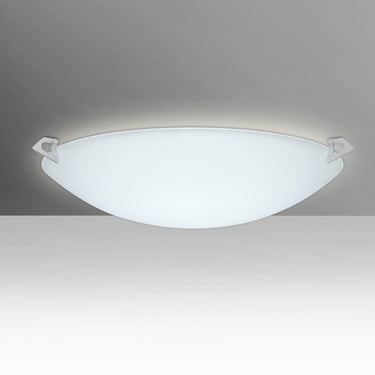 Sonya 17 in Satin Frost glass, straight-on | Besa Lighting