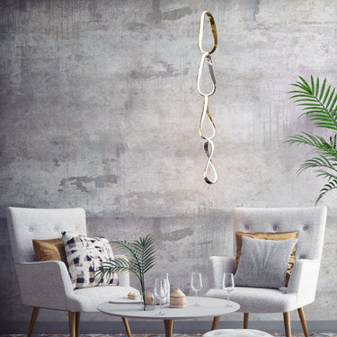 Finesse Decor Prague Vertical Chandelier Gold and Chrome