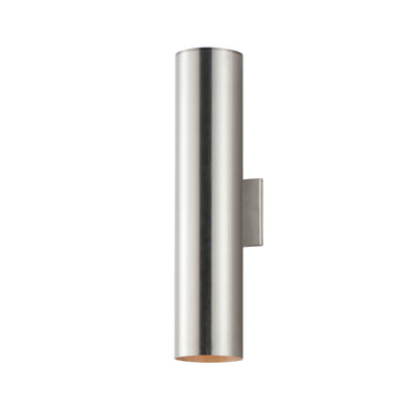 Maxim Lighting Outpost 2-Light 22"H LED Outdoor Wall Sconce Brushed Aluminum