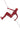 Finesse Decor Climbing Woman 8" Wall Sculpture Metallic Red