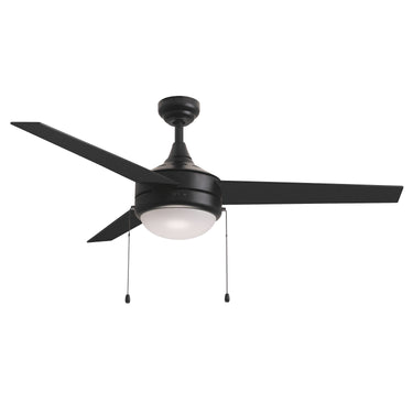 Maxim Lighting Trio Pull 52" 3-Blade Fan w Pull Chain Black