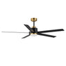 Maxim Lighting Daisy 60" 5-Blade Fan w LED Light Kit Black/Gold