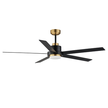 Maxim Lighting Daisy 60" 5-Blade Fan w LED Light Kit Black/Gold