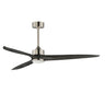Maxim Lighting Woodwind 72" Solid Wood Blade Fan w LED Light Kit Satin Nickel