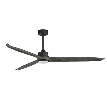 Maxim Lighting Woodwind 72" Solid Wood Blade Fan w LED Black