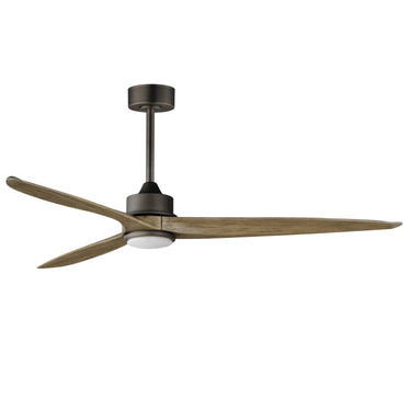 Maxim Lighting Woodwind 80" Solid Wood Blade Fan W LED Light Kit Charcoal Bronze