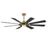 Maxim Lighting Helm 72" Indoor Fan w LED Light Kit Black/Natural Aged Brass