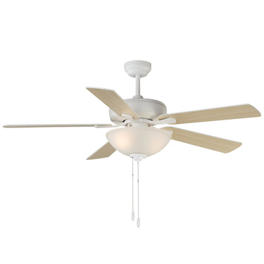 Maxim Lighting Super-Max 52" Ceiling Fan with 2-Light Kit Matte White