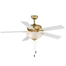 Maxim Lighting Super-Max 52" Ceiling Fan with 2-Light Kit Natural Aged Brass