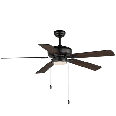 Maxim Lighting 52" Super-Max Fan with LED Light Kit Black Black