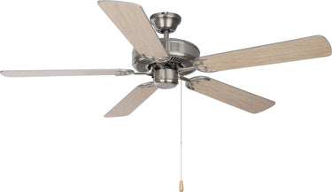 Maxim Lighting Basic-Max 52" Nickel Fan Silver/Maple Blades Satin Nickel/Silver/Maple
