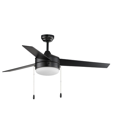 Maxim Lighting Trio 52" 3-Blade Fan w Pull Chain Black/Walnut